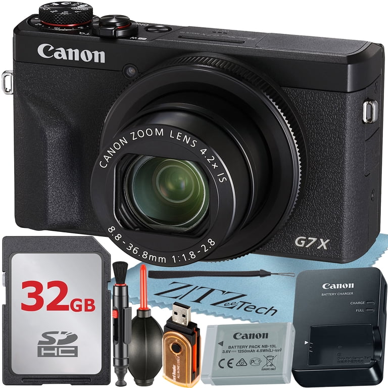 Canon PowerShot G7 X Mark III Digital Camera (Black) with 4.2x
