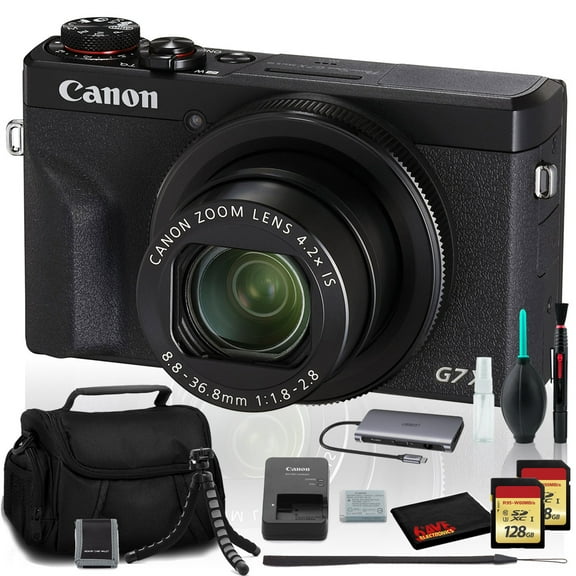 Canon PowerShot G7 X Mark III Digital Camera (Intl Model) with Two 128GB SD(International Model)