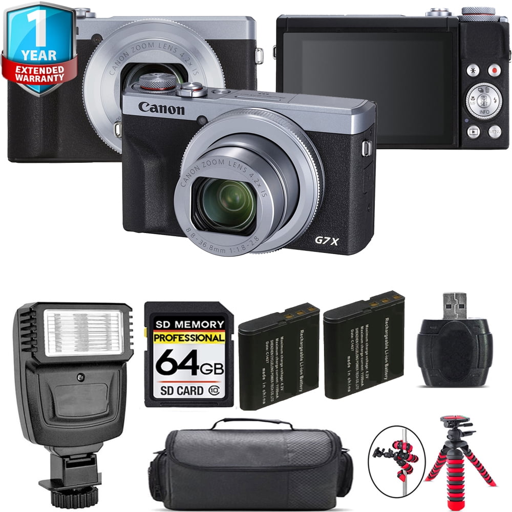 Canon PowerShot G7 X Mark III Digital Camera (Silver) + 1 Yr