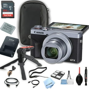 Canon PowerShot G7 X Mark III Digital Camera (Silver) + 64GB Memory, Case, GripSter Pod, and More (Essential Bundle) (International Version)