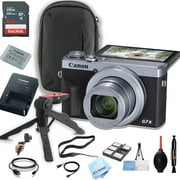 Canon PowerShot G7 X Mark III Digital Camera (Silver) + 64GB Memory, Case, GripSter Pod, and More (Essential Bundle) (International Version)