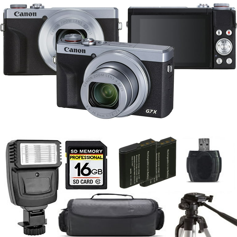 Canon PowerShot G7 X Mark III Digital Camera (Silver) + Canon PowerShot G7 X Mark III Digital Camera (Silver) +
