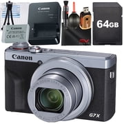 Canon PowerShot G7 X Mark III Digital Camera Silver with SanDisk 64GB Memory Card + Cleaning Pen + SV Premium Accessory Bundle International Version