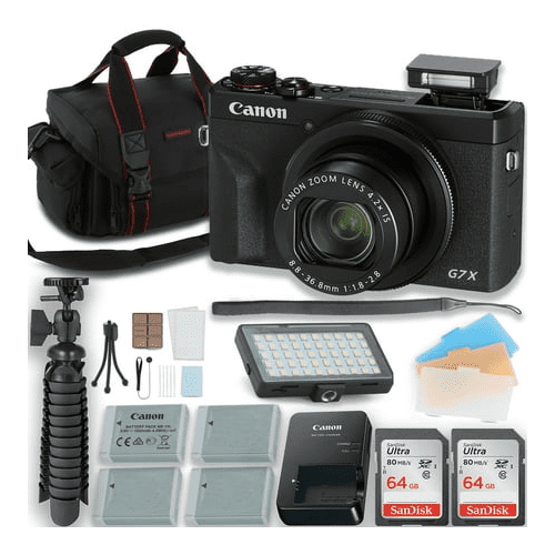 Canon PowerShot G7 X Mark III Kit: LED Light, 3 Batteries Canon PowerShot G7 X Mark III Kit: LED Light, 3 Batteries