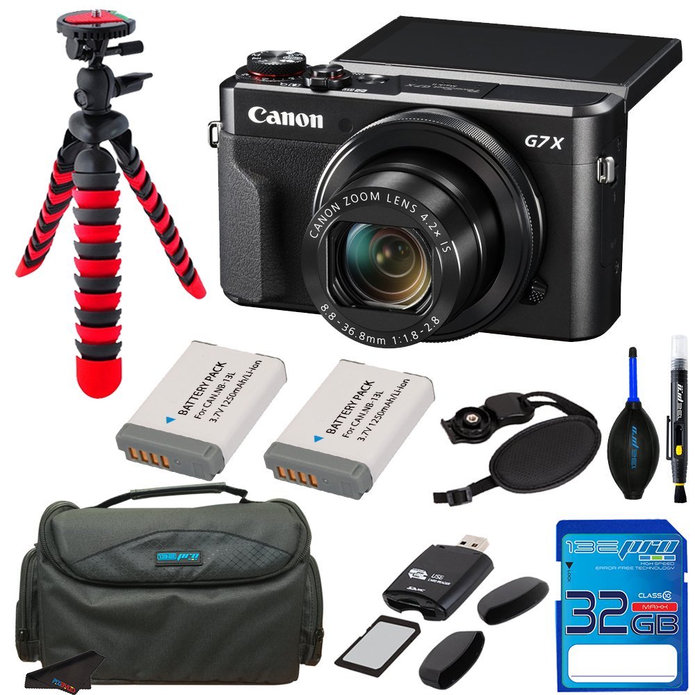 Canon PowerShot G7X Mark II Digital Camera +Pixi Bundle - image 1 of 10