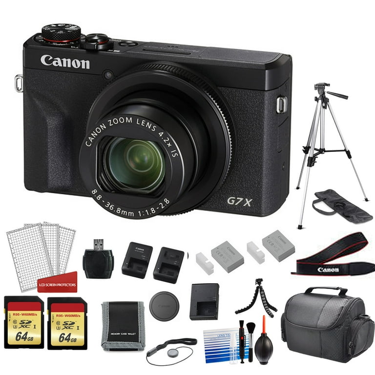 Canon PowerShot G7X Mark III Camera (Black) with 128GB Canon PowerShot G7X Mark III Camera (Black) with 128GB
