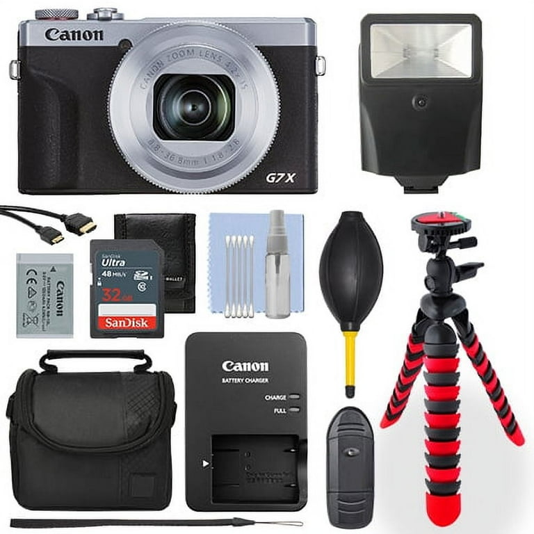 交渉可【美品】 Canon PowerShot G7x 【付属品あり】 Canon PowerShot G7X Mark III Silver Digital Camera + 32GB Deluxe