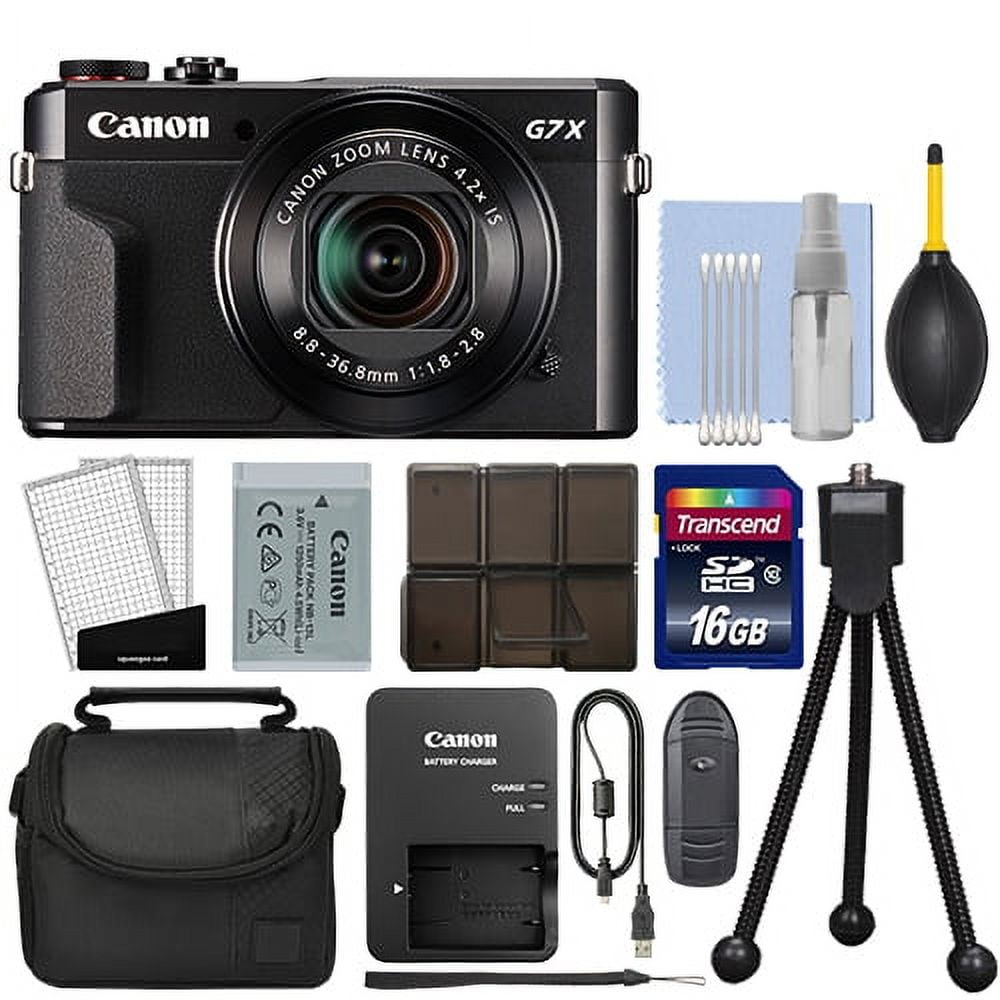  Canon PowerShot G7 X Mark II Digital Camera 20.1MP with 4.2X  Optical Zoom Full-HD Point and Shoot Kit Bundled with Complete Accessory  Bundle + 64GB + Monopod & More 