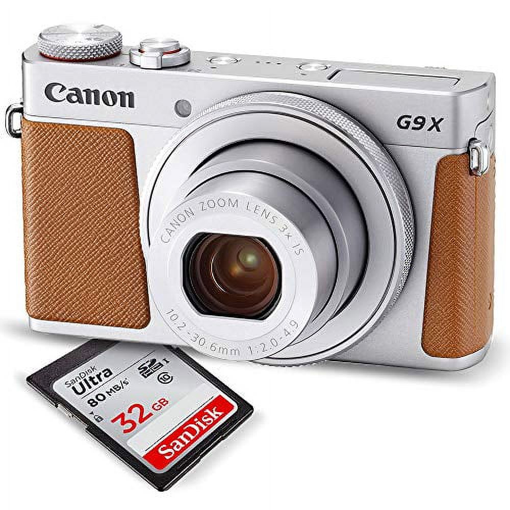 Canon PowerShot G9 X Mark II Digital Camera (Silver) W/ 2 x 32GB SD Card -  Walmart.com