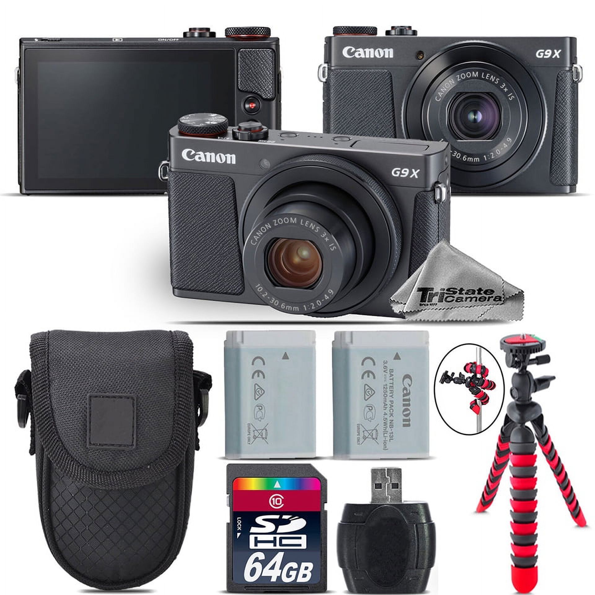 Canon PowerShot G9 X Mark II Digital DIGIC 7 Camera + Extra Battery - 64GB Kit - image 1 of 10