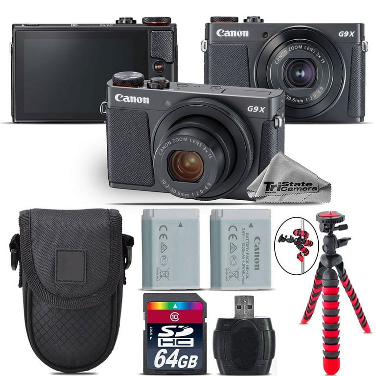 Canon PowerShot G9 X Mark II Digital DIGIC 7 Camera + Extra Battery - 64GB  Kit