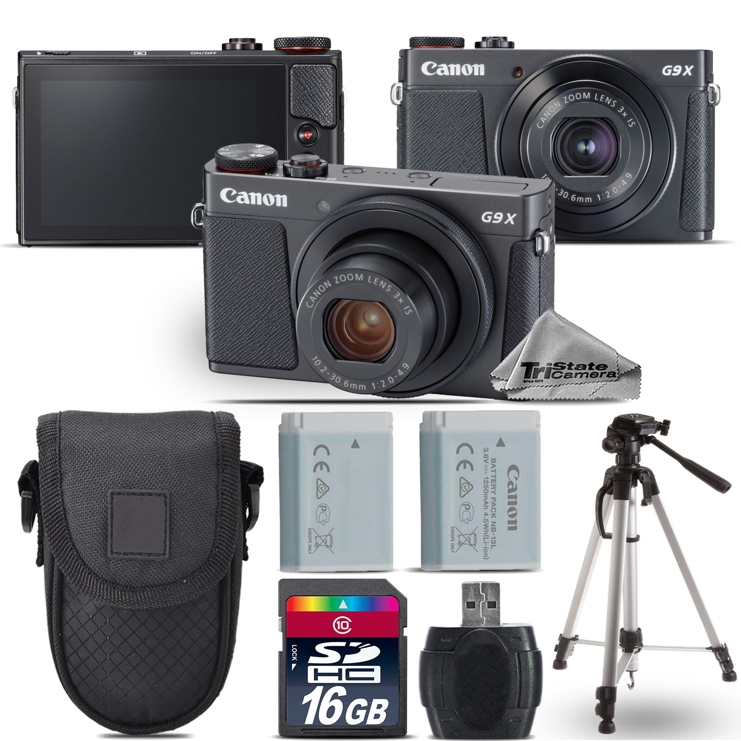 Canon PowerShot G9 X Mark II Digital DIGIC 7 Camera + Tripod + 