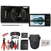 Canon PowerShot IXUS 285 HS Digital Camera 12x Zoom Black Bundle 64GB Card Kit International Model
