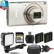 Canon PowerShot IXUS 285 HS Digital Camera Silver + Extra Battery + 128GB Kit International Version