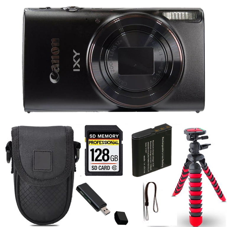 Canon PowerShot IXY 650 Digital Camera (Black)+ Spider Tripod +