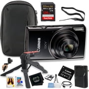 Canon PowerShot IXY 650 ELPH 360 HS Digital Camera + 128GB Extreme PRO Memory + Case, Grip, Software Pack Essential Bundle Black International Version