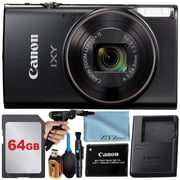 Canon PowerShot IXY 650 ELPH 360 HS Digital Camera Black with 12x Optical Zoom Lens + 64GB Memory Card + Cleaning Pen + ZeeTech Starter Bundle International Version
