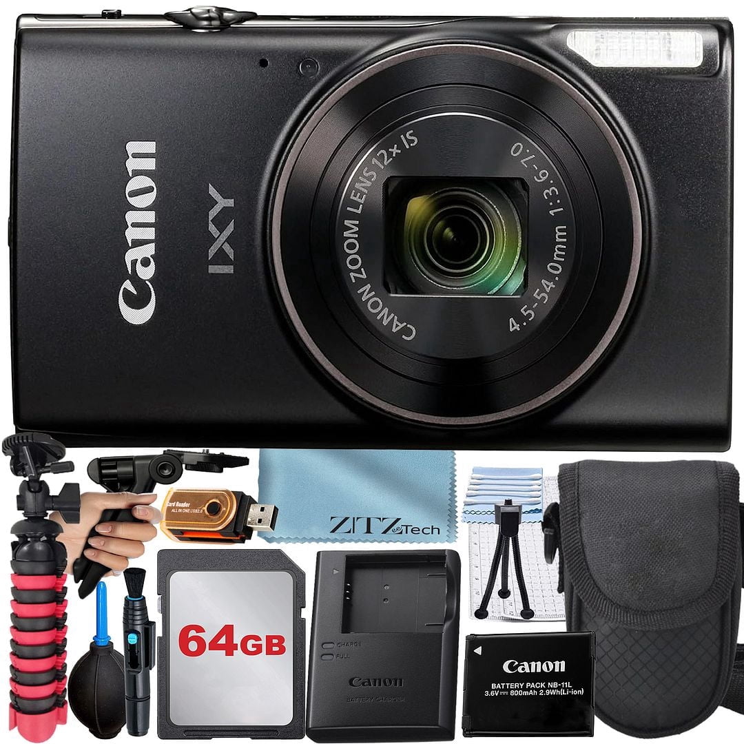 Canon PowerShot IXY 650 (ELPH 360) HS Digital Camera (Black) with