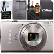 Canon PowerShot IXY650 HS Digital Camera Silver with SanDisk 256GB Memory Card + Cleaning Pen + SV Premium Accessory Bundle International Version