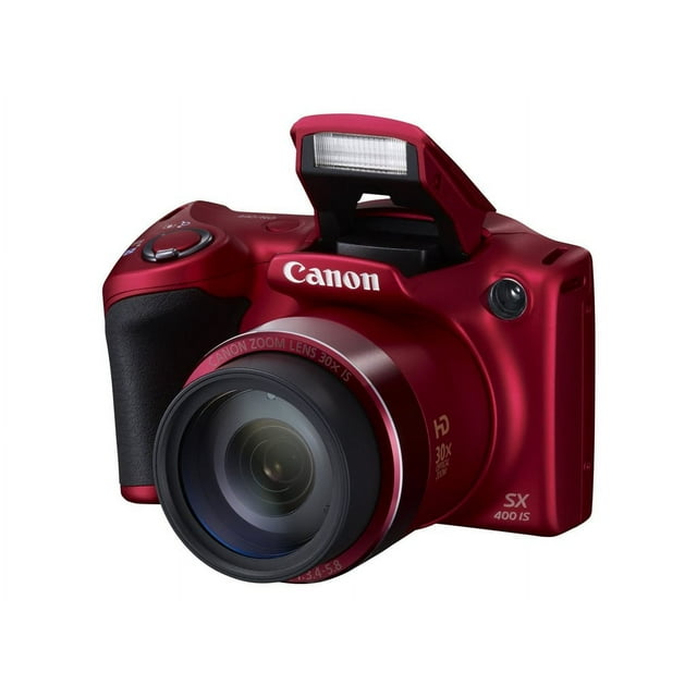 Canon PowerShot SX400 IS - Digital camera - High Definition - compact - 16.0 MP - 30 x optical zoom - red