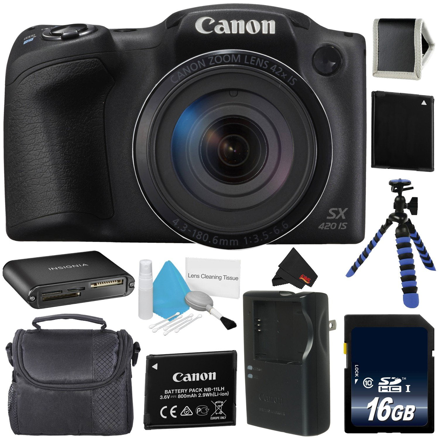 Canon PowerShot SX420 IS Digital Camera (Black) 1068C001 