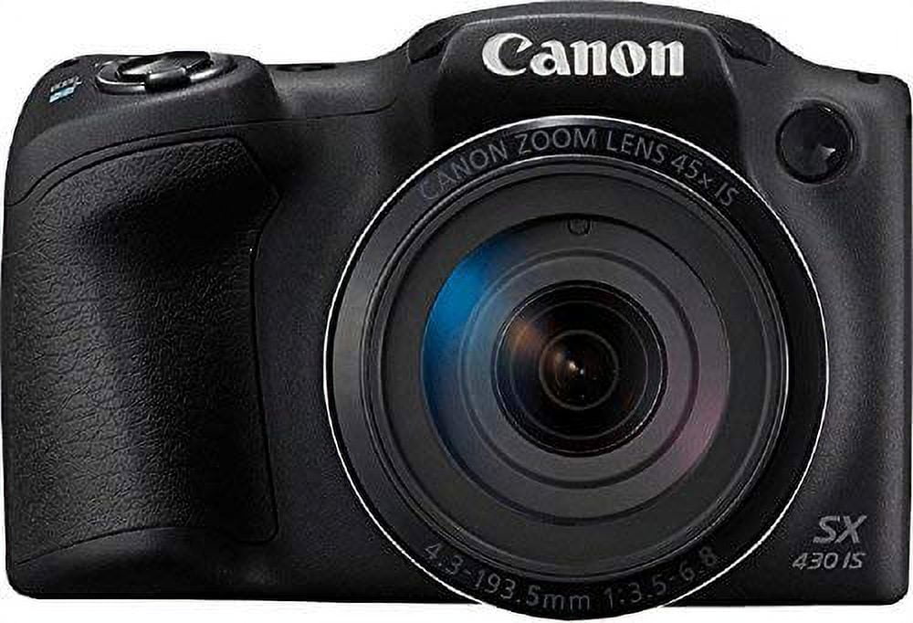 Canon PowerShot SX430 IS 20 MP Digital Camera (Black) (International Model  No Warranty)