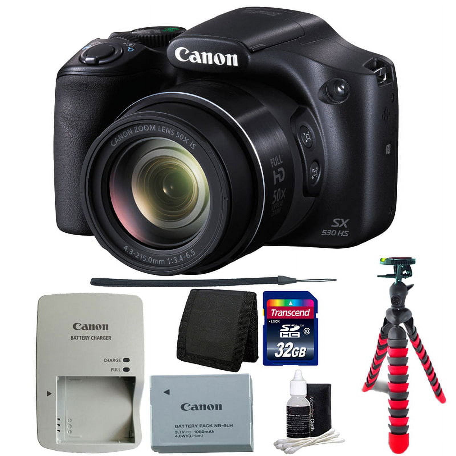 Canon PowerShot ELPH 530 HS Digital Camera (Black) with Deluxe