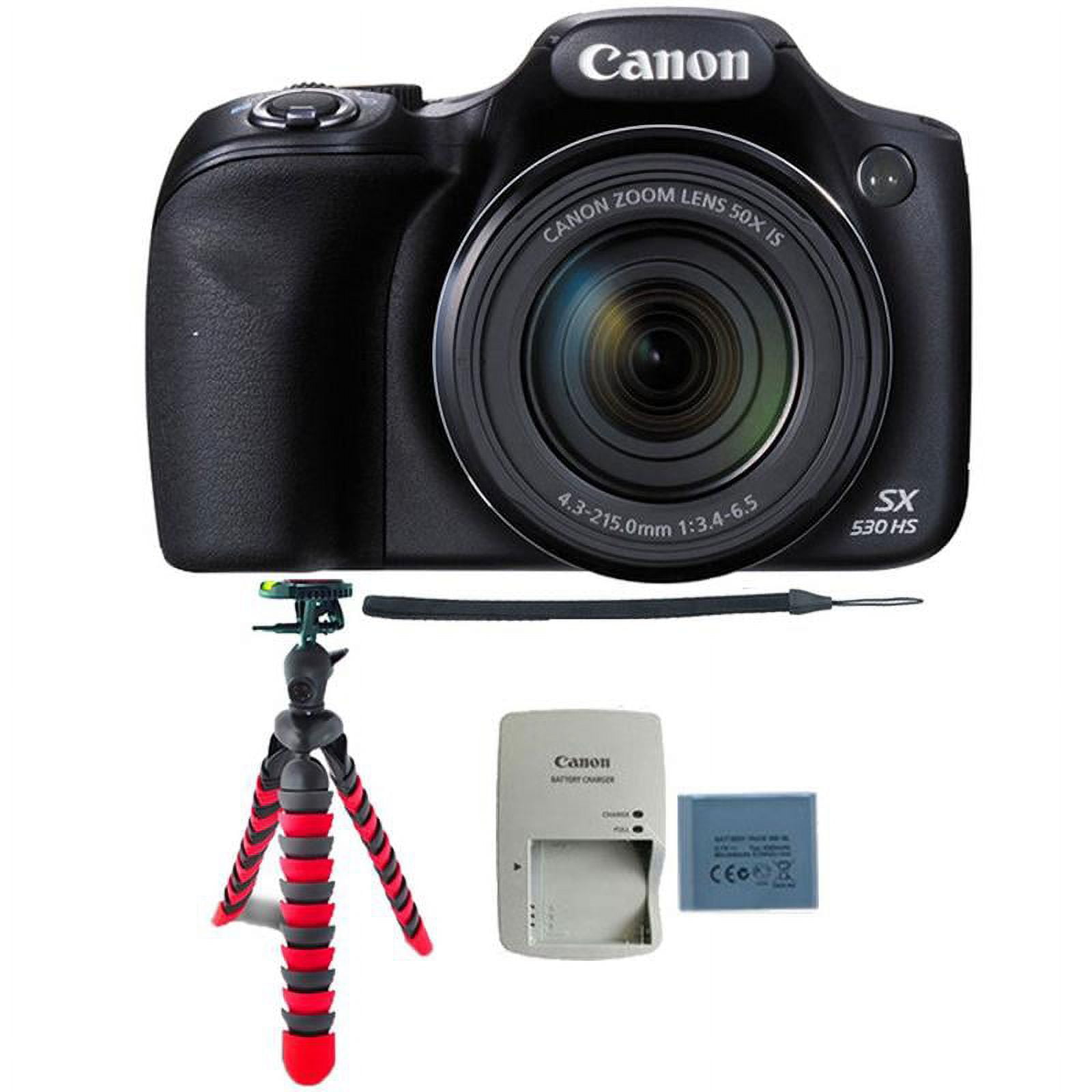 Canon PowerShot SX530 HS 16MP Digital Camera with Flexible Tripod 