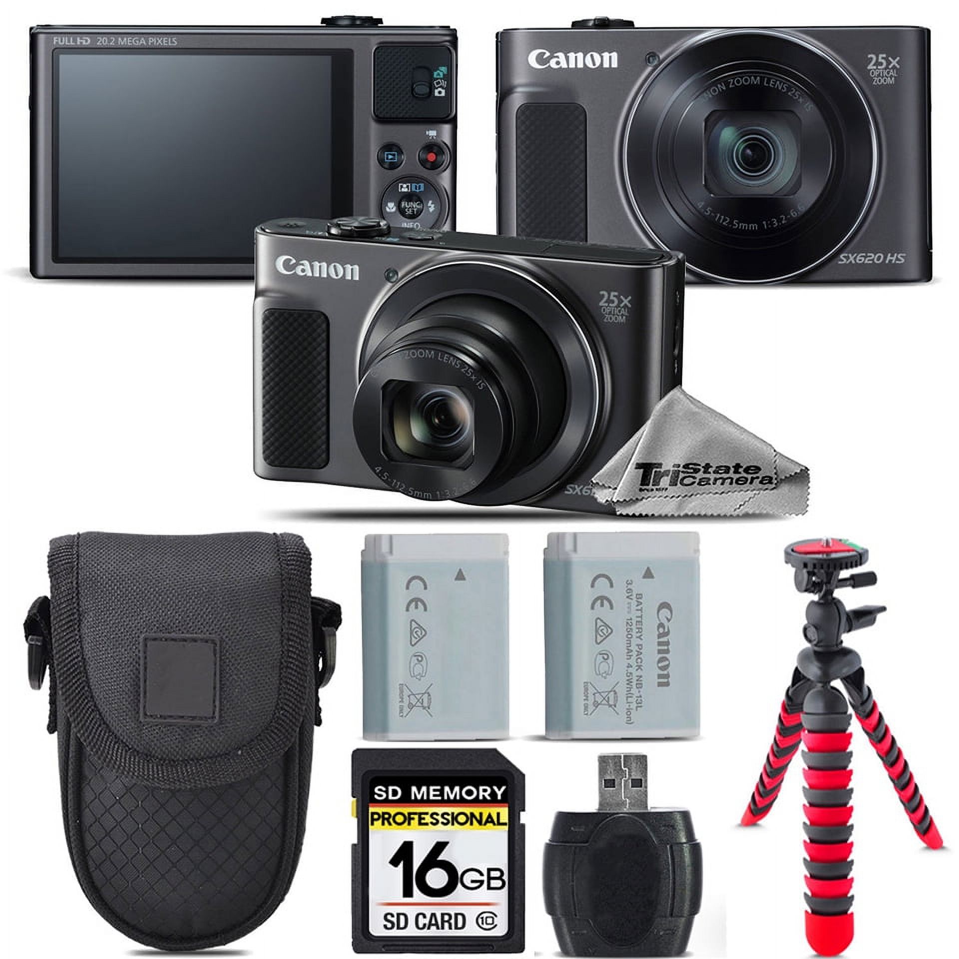 み*く様 Canon PowerShot SX620 HS 本体　他付属品 Canon PowerShot SX620 HS Camera (Black) + Extra Battery +Tripod +