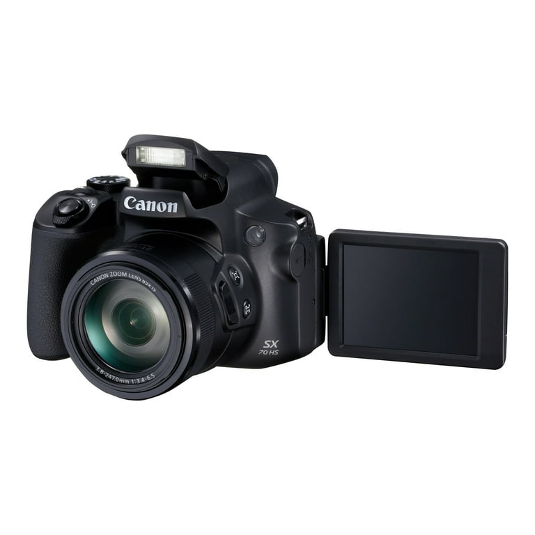 Canon PowerShot SX70 HS - Digital camera - compact - 20.3 MP - 4K / 30 fps - 65x optical zoom - Wi-Fi, Bluetooth Canon PowerShot SX70 HS - Digital camera - compact - 20.3 MP - 4K / 30 fps - 65x optical zoom - Wi-Fi, Bluetooth