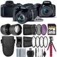 thumbnail image 1 of Canon PowerShot SX70 HS Camera + 7 PC Filter Kit + Extra Battery - 64GB Bundle (International Version), 1 of 1