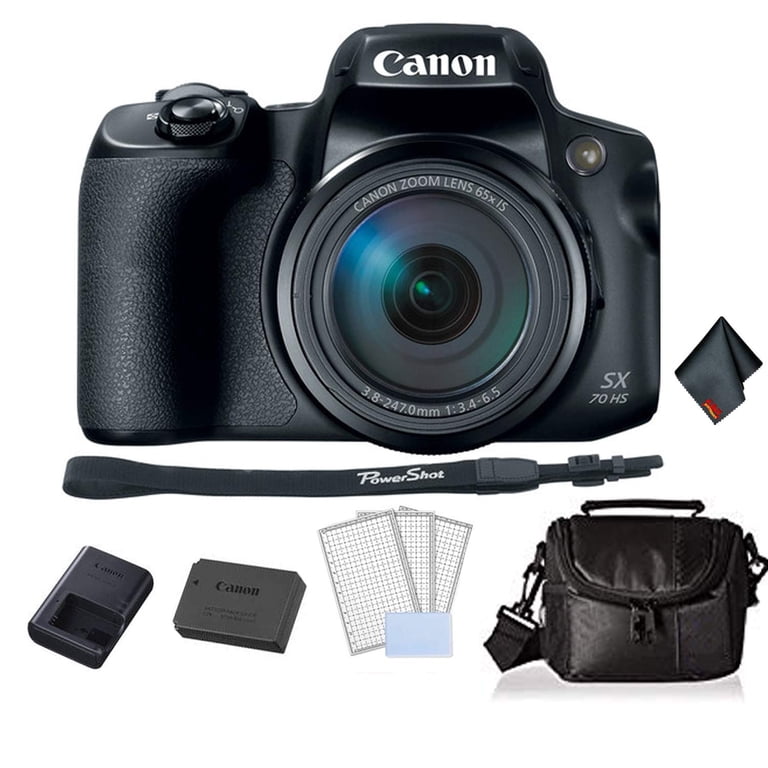 Canon PowerShot SX70 HS Camera Bundle - 20.3MP, 65x Zoom, 4K, Wi