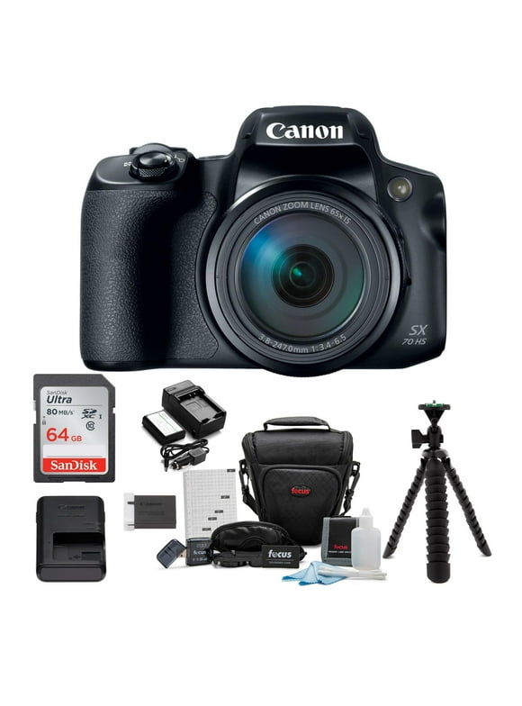 Canon PowerShot SX70 HS Long Zoom Digital Camera with 64GB SD Card Bundle