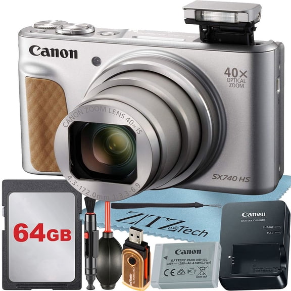 Canon PowerShot SX740 HS 20.3MP 4K Digital Camera 40x Optical Zoom Silver (International Version)
