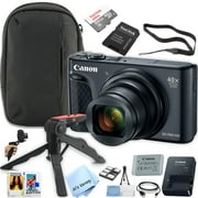 Canon PowerShot SX740 HS Compact Camera with 40x Digital Zoom, 20.3 MP, Black, Bundle with 64GB SD Card International Version