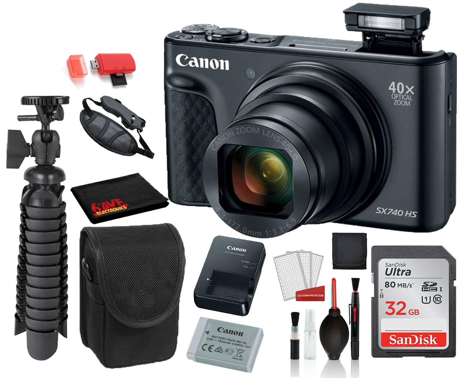 Canon PowerShot SX740 HS Digital Camera (Black) (2955C001