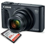 Canon PowerShot SX740 HS Digital Camera Black with 64GB Card International Model
