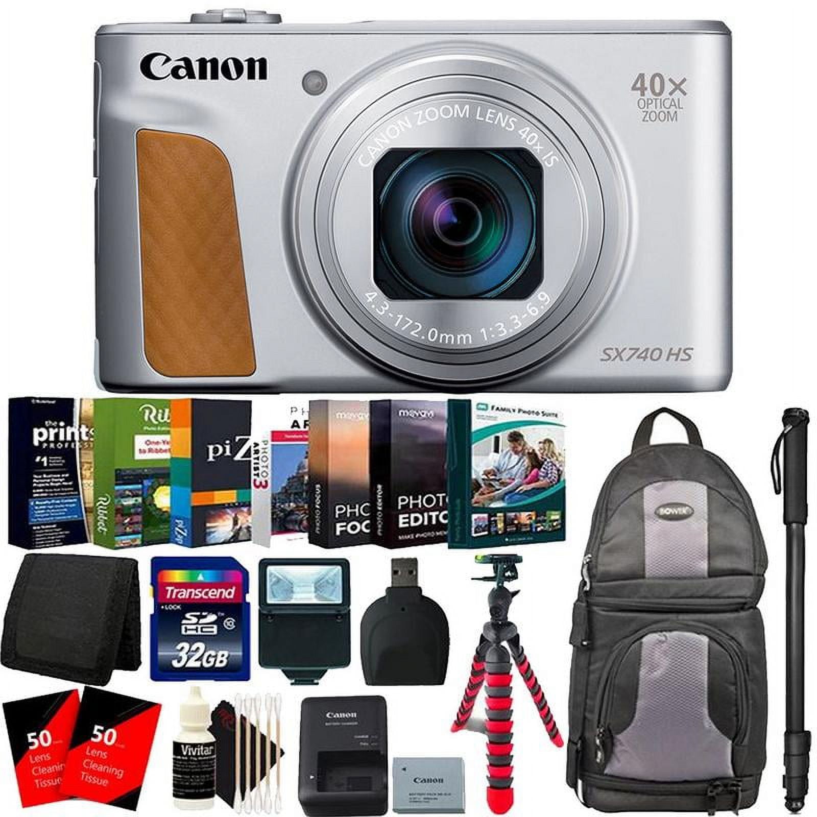 Canon PowerShot SX740 HS Digital Camera Silver + Top Canon PowerShot SX740 HS Digital Camera Silver + Top