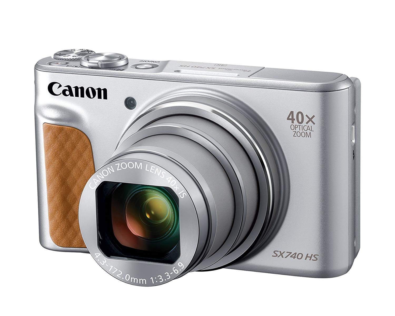 Canon PowerShot SX740 Digital Camera w/40x Optical Zoom & 3 Inch Tilt LCD - 4K VIdeo, Wi-Fi, NFC, Bluetooth Enabled (Silver)