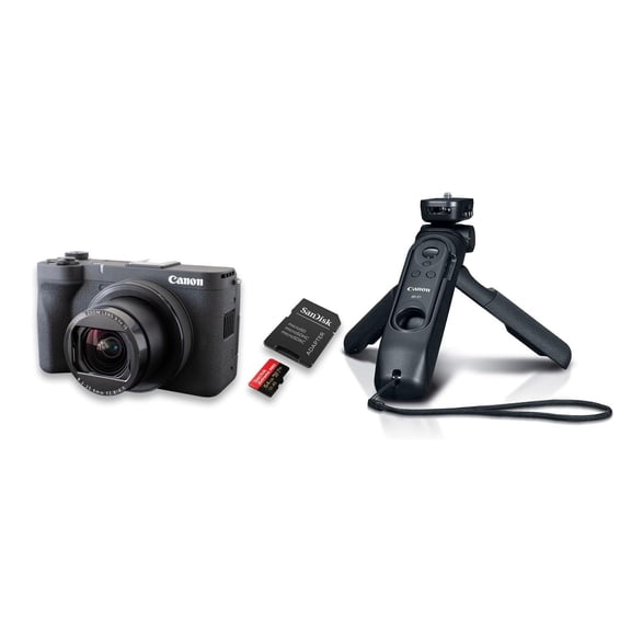 Canon PowerShot V1 Premium Vlogger Kit, Hybrid Camera, Built-in Ultra-Wide-Angle Zoom Lens, 4K Video, Compact Design