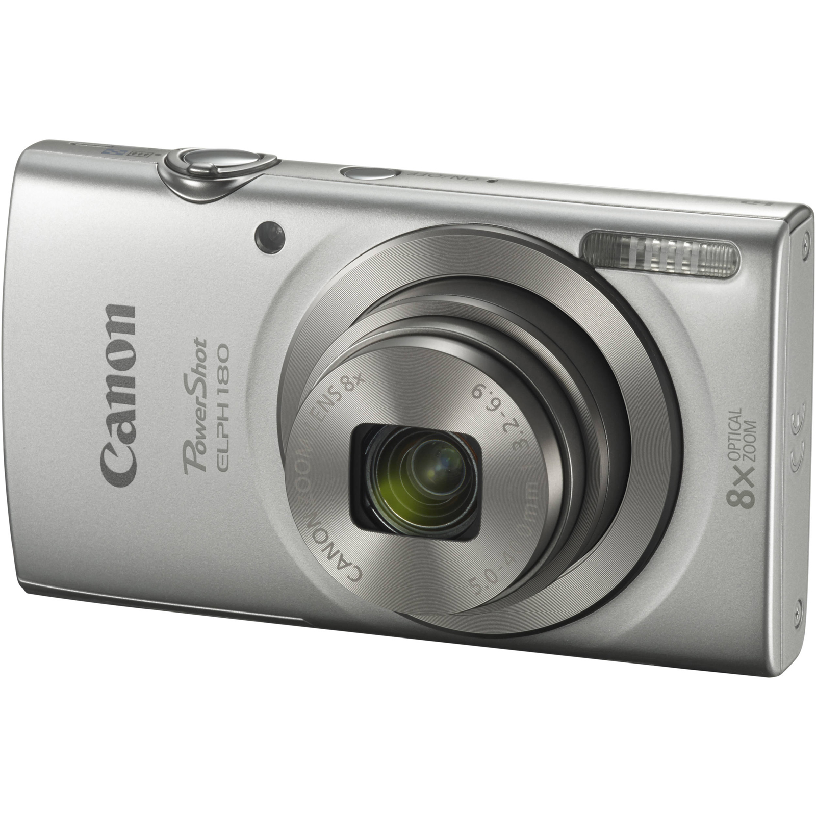 Canon Powershot Elph 180 Silver Camera - image 1 of 8