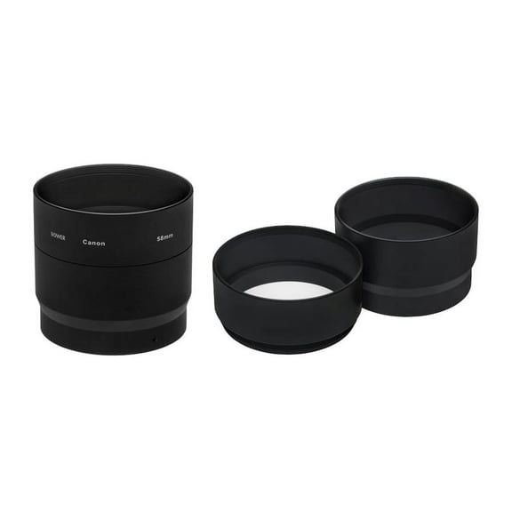 Canon Powershot G12 Filter Adapter (Alternative For Canon FA-DC58B, Part# 4721B001) + High Grade Multi-Coated, Multi-Threaded 3 Piece Lens Filter Kit (58mm) Made By Optics