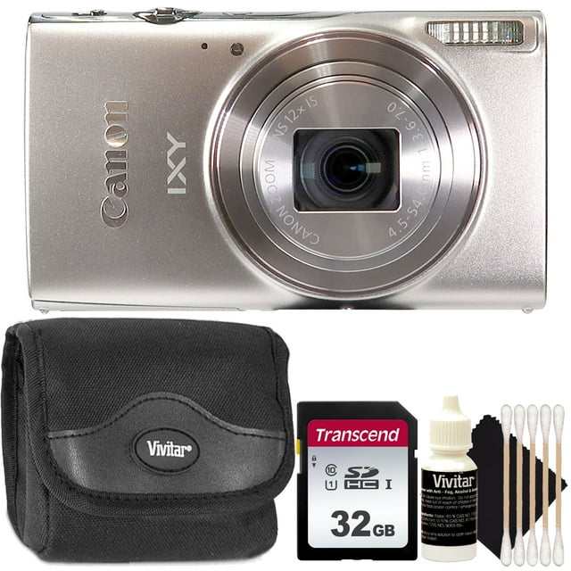 Canon Powershot IXY 650 / ELPH 360 20.2MP Camera (Silver) and 32GB SDXC/SDHC Memory Card Starter Kit