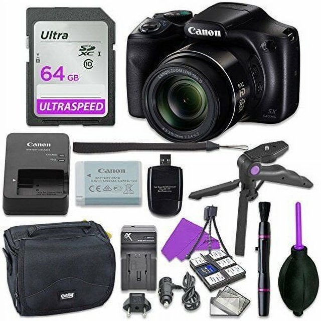 Canon Powershot SX540 HS Digital Camera Bundle with WIFI & Bluetooth