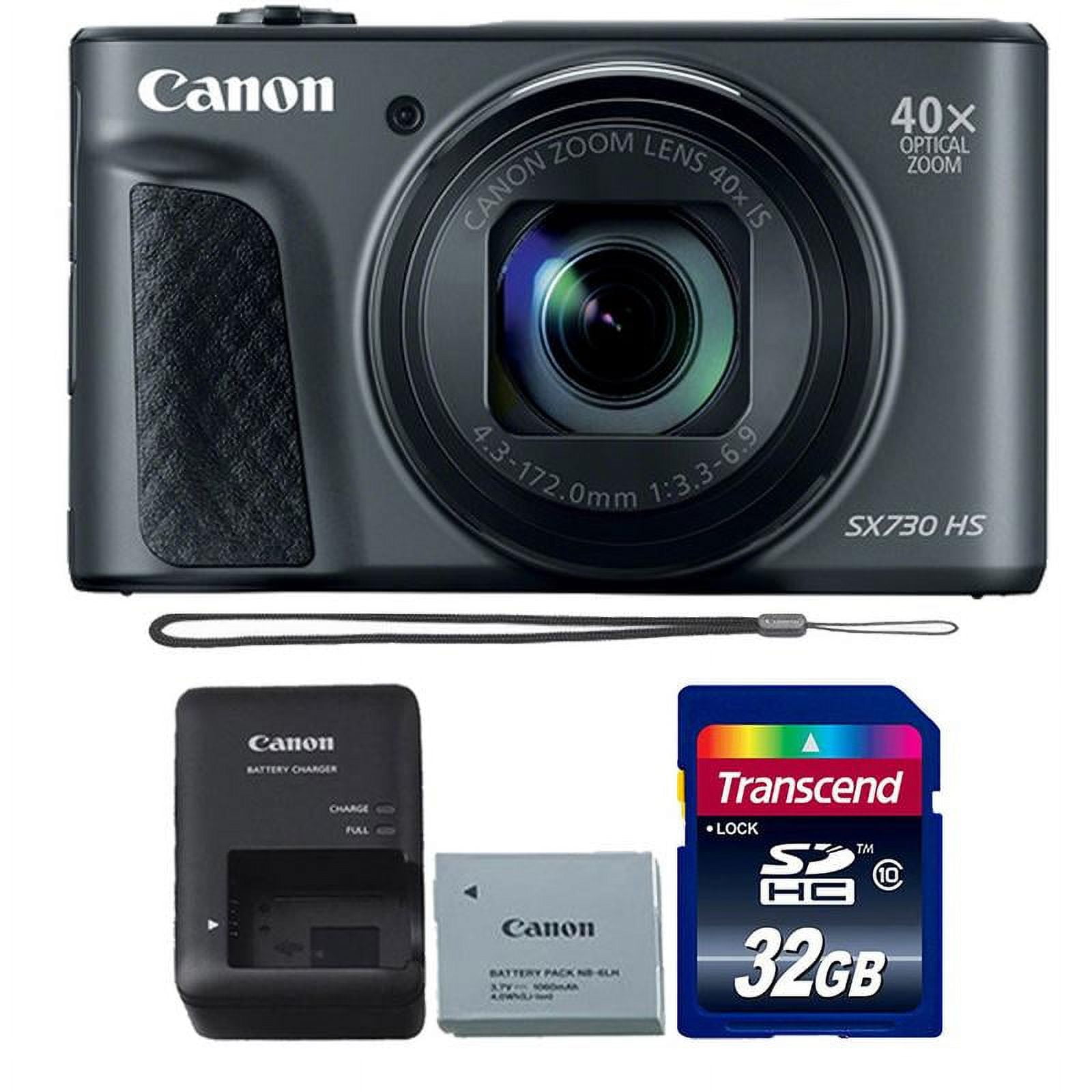 Canon Powershot SX730 HS Compact Digital Camera (Black) with 32GB Memory  Card - Walmart.com