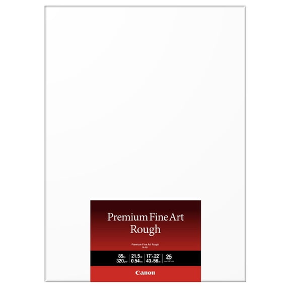 Canon Premium Fine Art Rough Photo Paper, 17x22", 25 Sheets