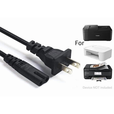2 Prong Replacement AC Power Cord Cable Lead Compatible with Canon Printer Pixma