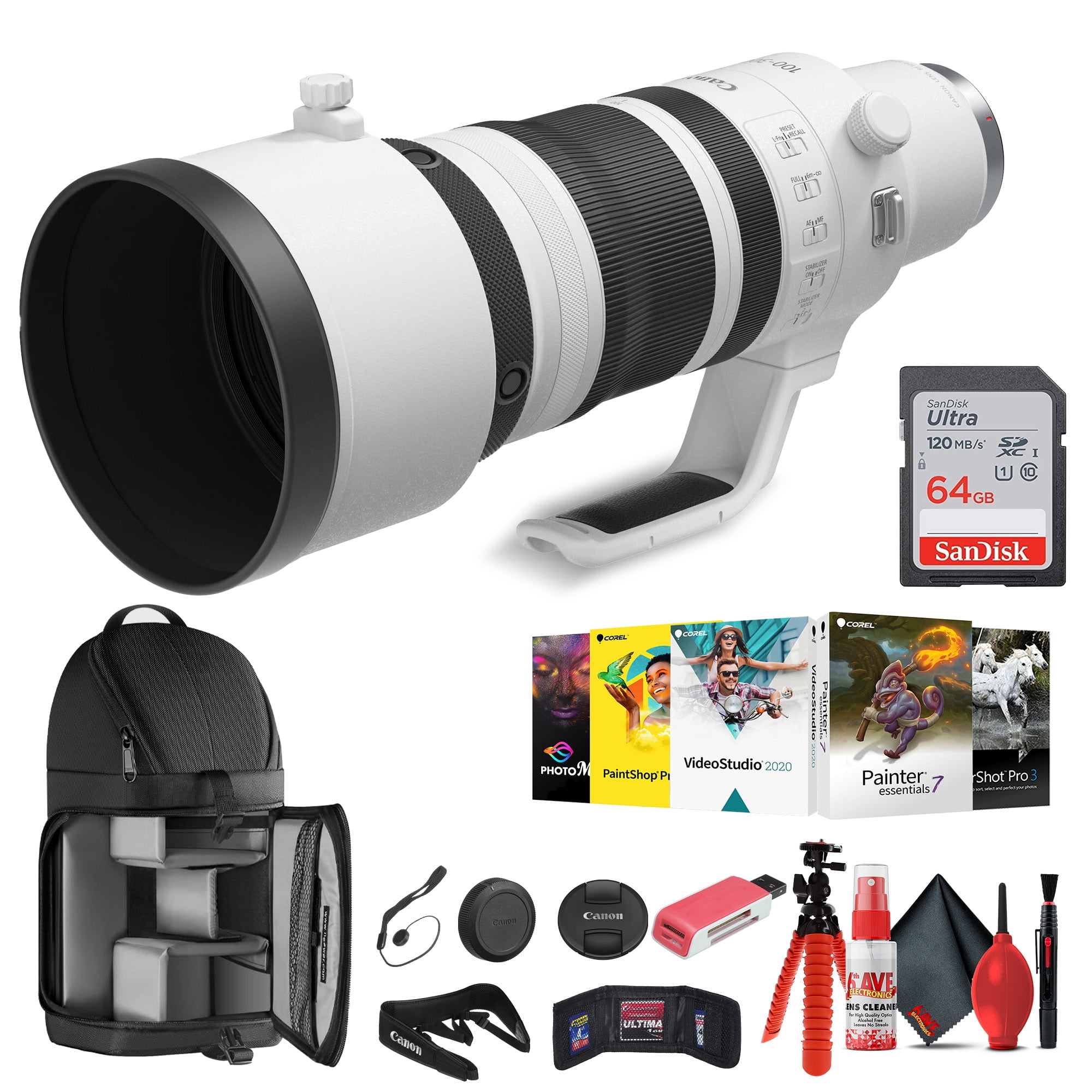 Canon RF 100-300mm F/2.8 L IS USM Lens with 64GB Extreme Pro Card