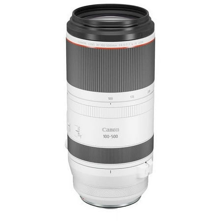 Canon - RF100-500mm F4.5-7.1 L IS USM Telephoto Zoom Lens for EOS R-Series Cameras - White