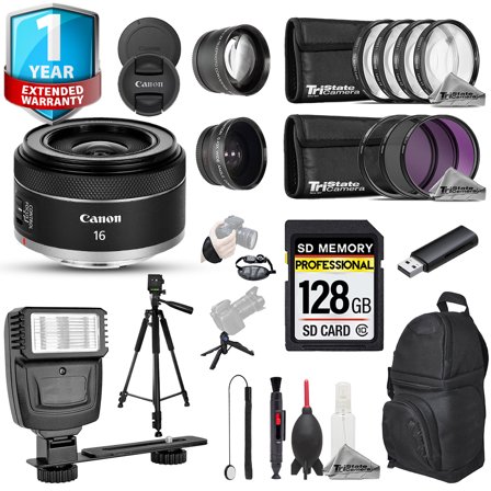 Canon RF 16mm f/2.8 STM Lens - 20pc 128GB Pro Kit + 1 Yr Warranty (International Version)
